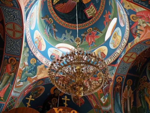 подкупольная роспись храма во имя Святого Воздвижения Животворящего Креста Господня
