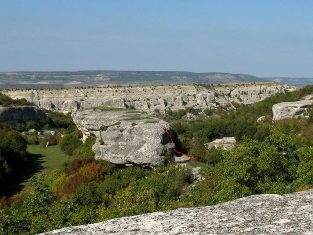 место для подъема на плато «Кызык-Кая»