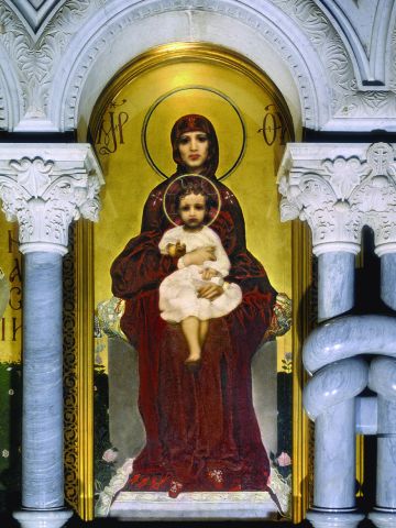 икона «Богоматерь с младенцем» (М. Врубель)