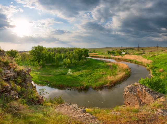 меандры реки Кальмиус