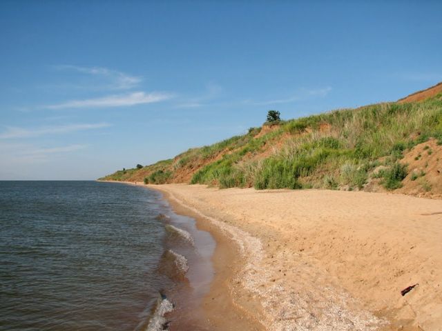 оползневые склоны коренного берега к Азовскому морю