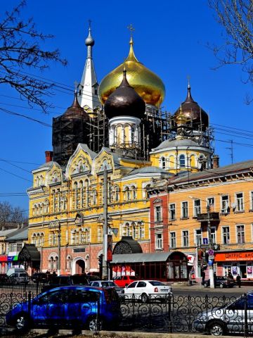 Свято-Пантелеимоновский собор с отреставрированными куполами