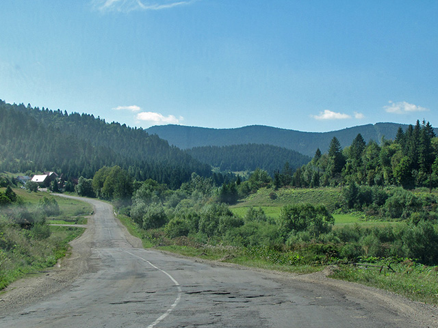 Дорога в город Турка